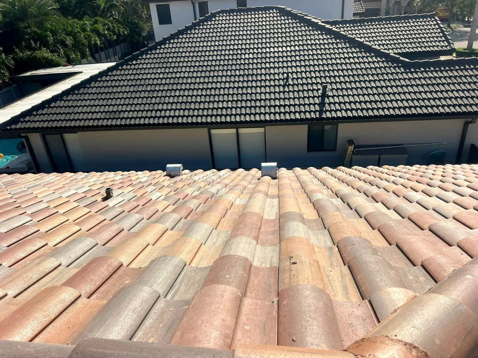 Finished clay barrel tile roof in Palm Beach County